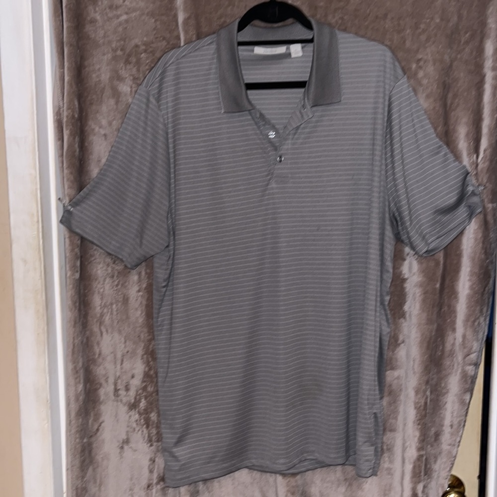 Perry Ellis Portfolio Short sleeve pull over button top XL